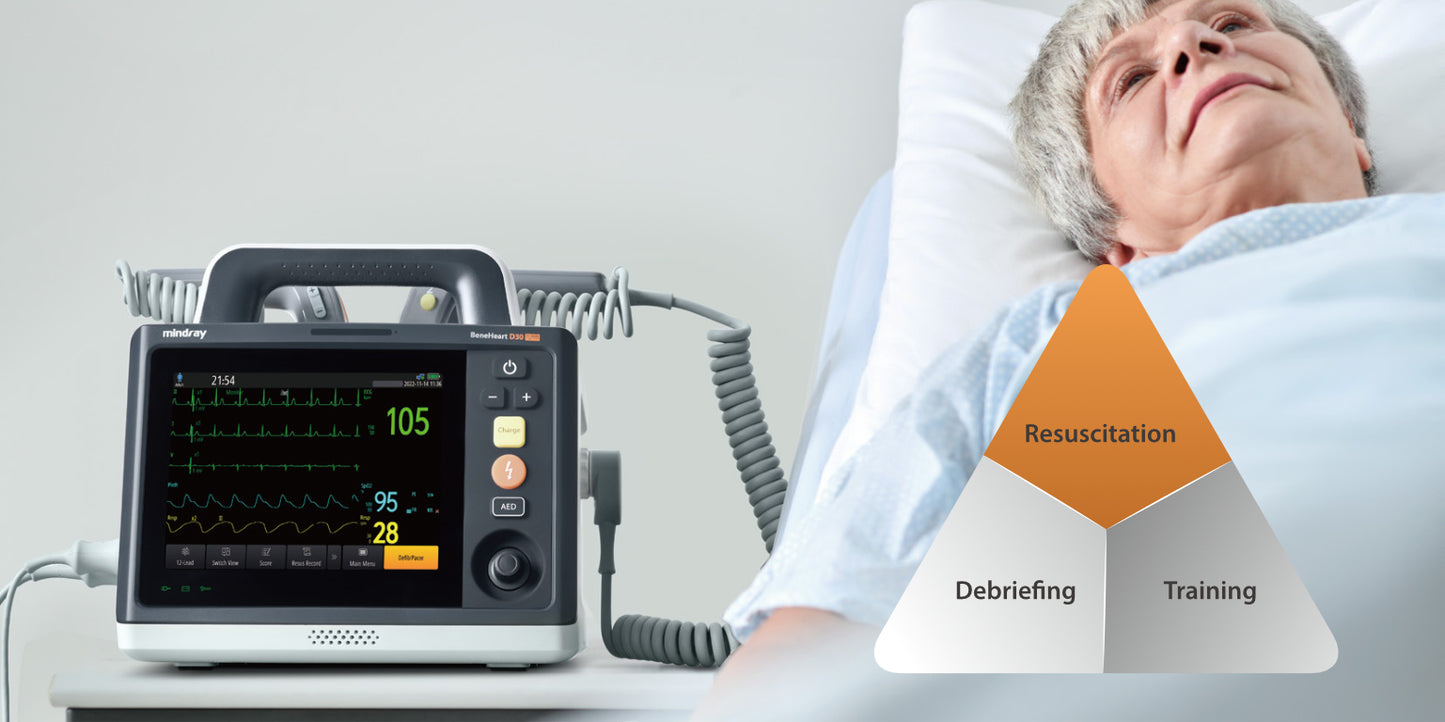 Desfibrilador con monitor BeneHeart D30 + SPO2 + NIBP Mindray