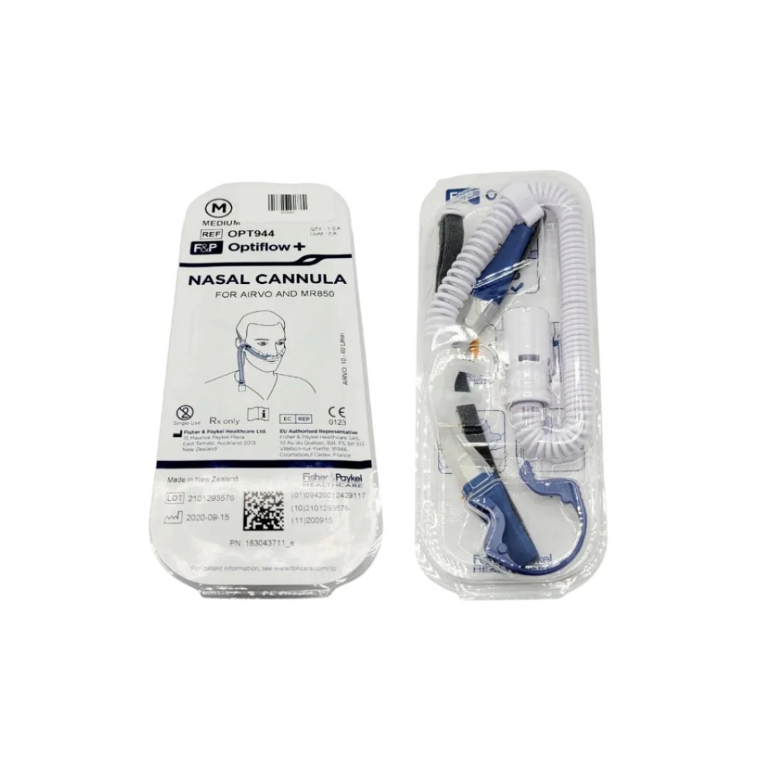 Canula Nasal precalentada para terapia de oxigeno de Alto Flujo Adulto talla M, Fisher & paykel