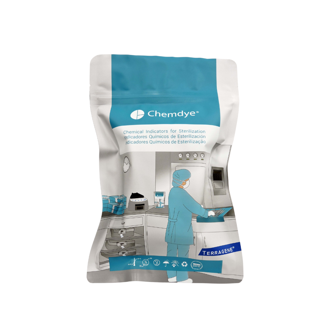 Indicador químico tipo 4 de vapor, 250 Tiras Terragene