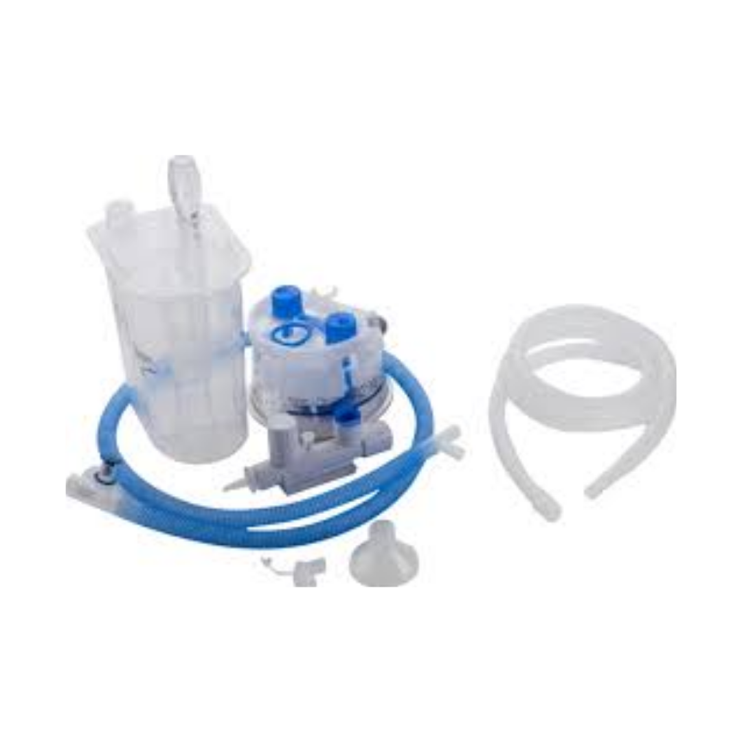 Sistema CPAP de burbuja para bebés que incluye circuito respiratorio calentado por inspiración con cámara de alimentación automática, colector de presión y generador de CPAP Fisher & paykel