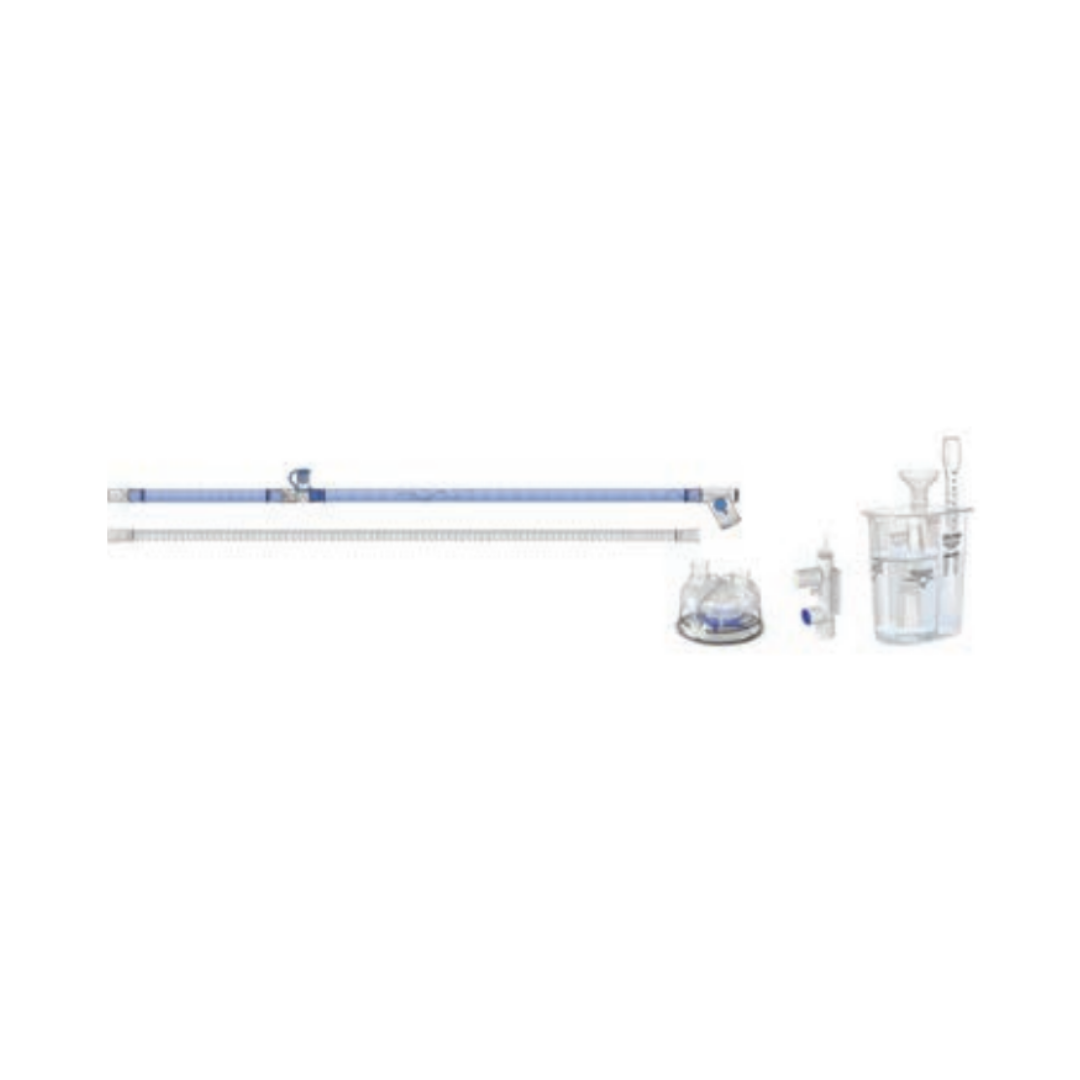 Sistema CPAP de burbuja para bebés que incluye circuito respiratorio calentado por inspiración con cámara de alimentación automática, colector de presión y generador de CPAP Fisher & paykel